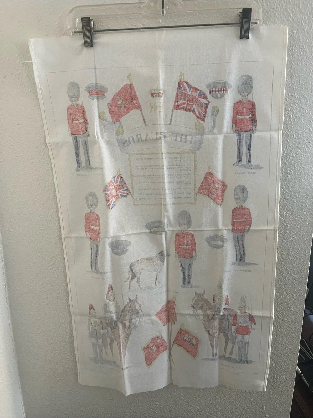 The Guards Illustrated Tea Towel - Red, White, Black